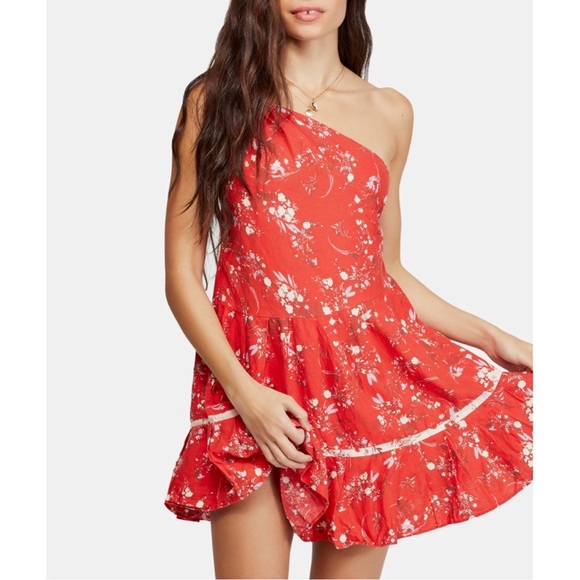 Free People Floral One Shoulder All Mine Dress - Picture 2 of 4